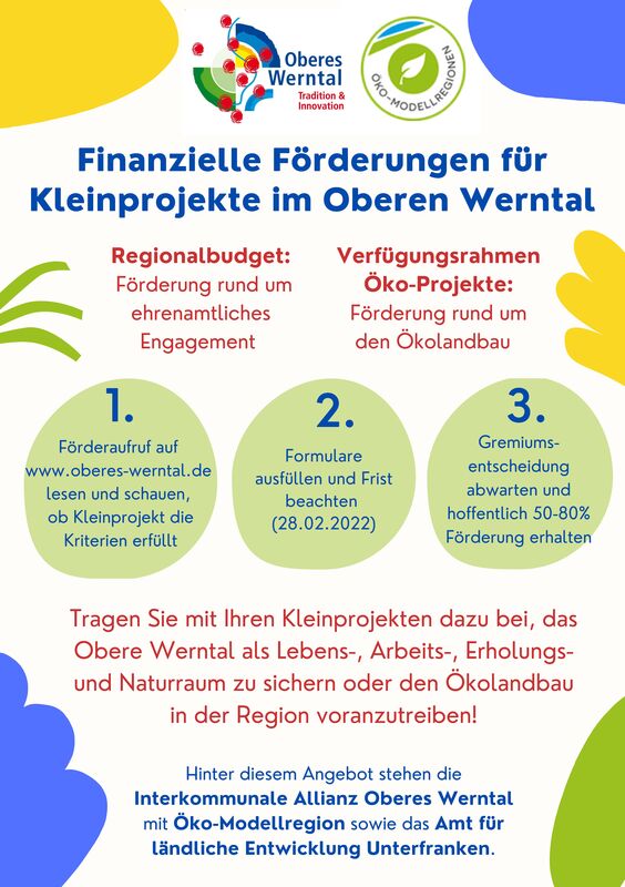 Poster Allianz Oberes Werntal Regionalbudget 2022